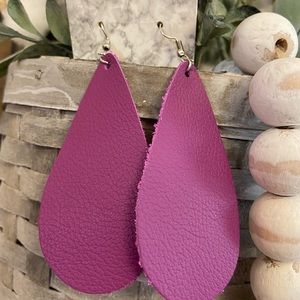 Handmade leather earrings